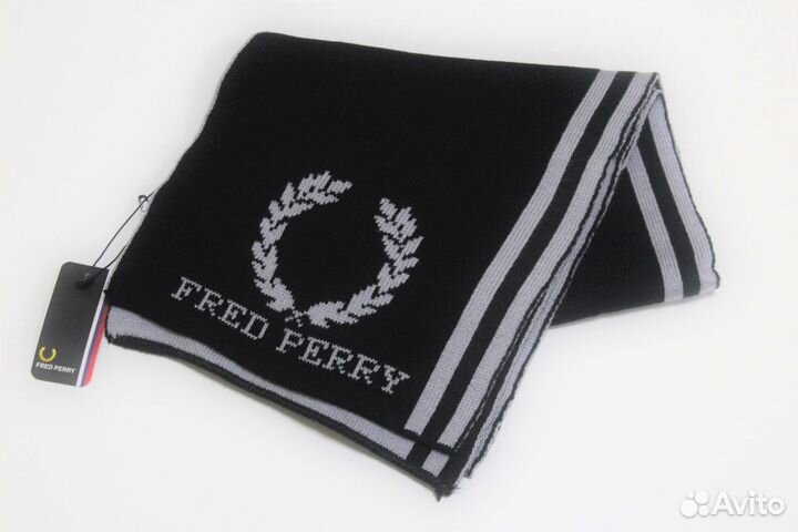 Шарф Fred Perry Big Logo Черный
