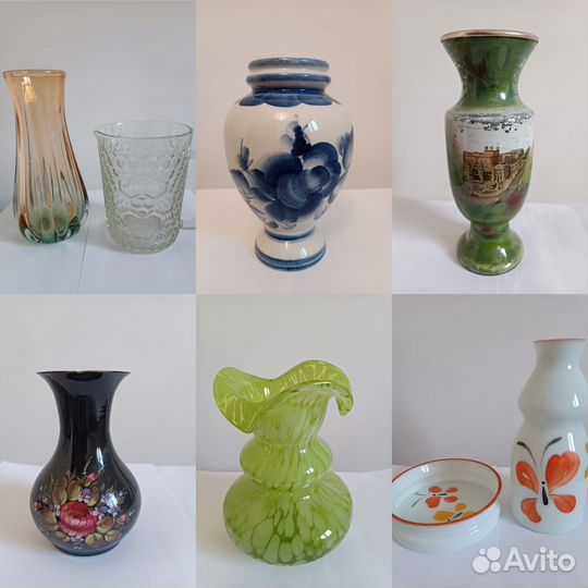 Вазы СССР молочное стекло