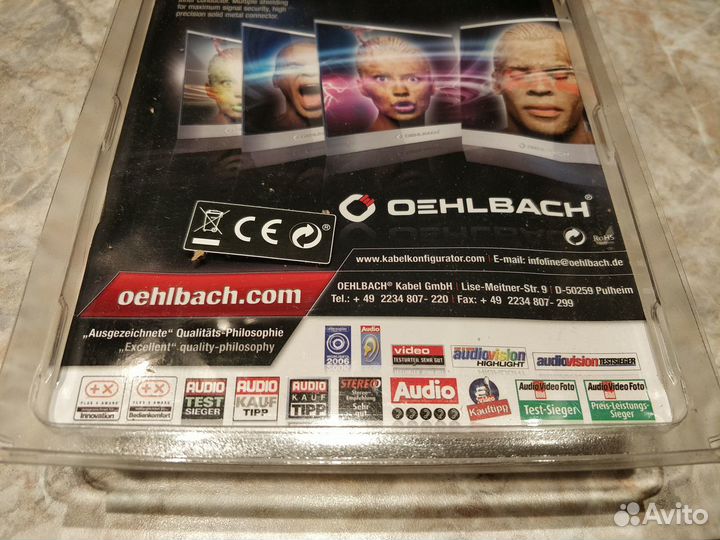 Micro USB кабель от Oehlbach, 2м, белый, новый