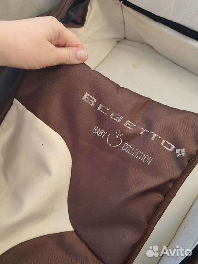 Коляска bebetto 2в 1 + люлька-переноска