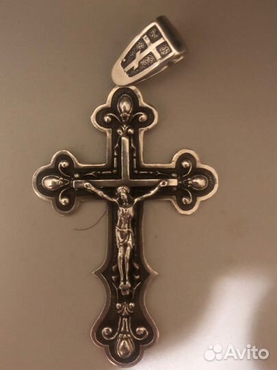 Серебряный крестик мужской