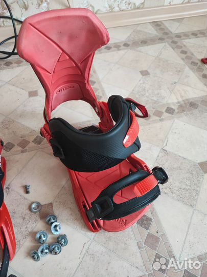 Крепления для сноуборда Nitro team, на запчасти