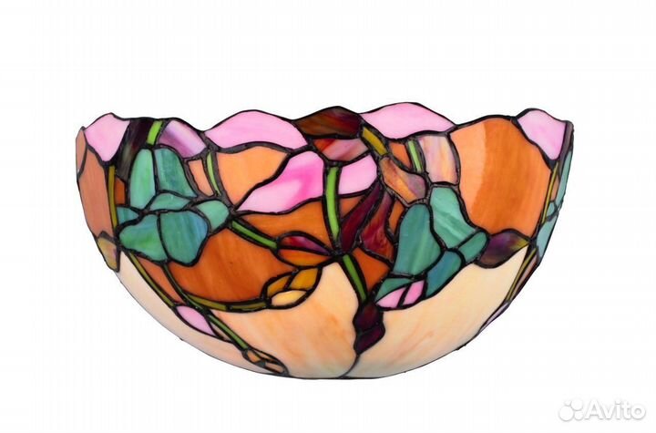 Бра настенный металлический со стеклом