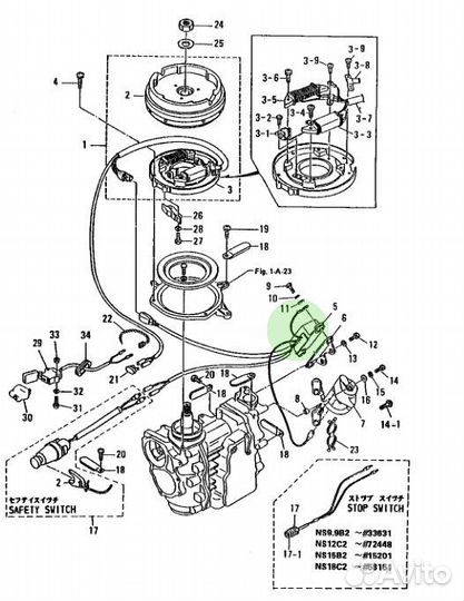 Маховик с венцом Tohatsu (Тохатсу) 18 л.с. 2 такта