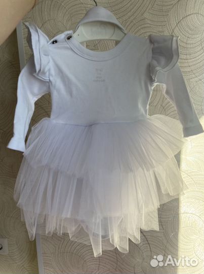 Платье боди для новорожденных 56-62