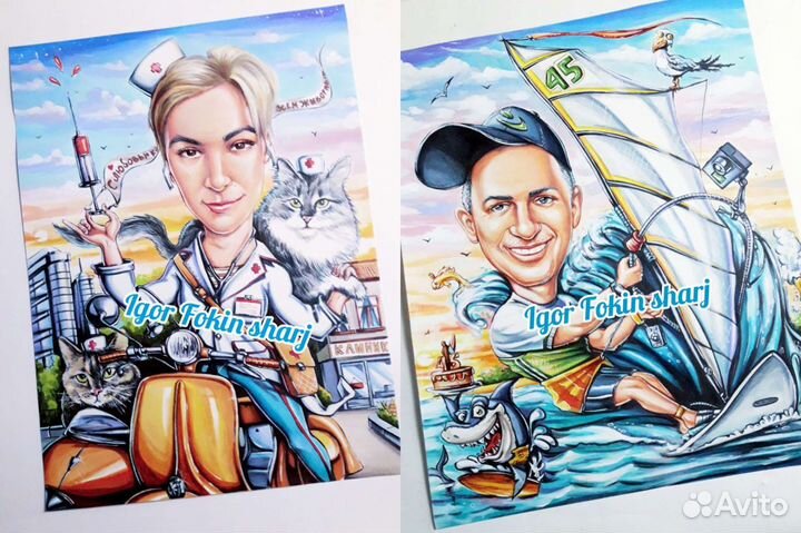 Шарж по фото. Шаржист на праздник