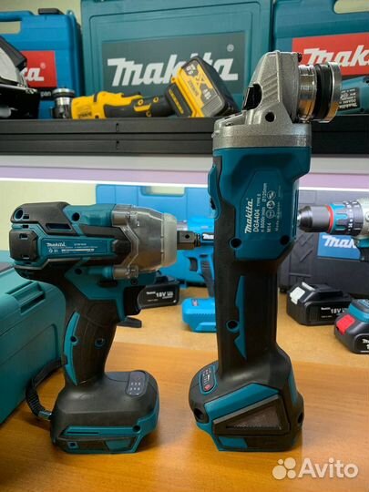 Бесщеточная болгарка и гайковерт Makita 2в1 кейсе