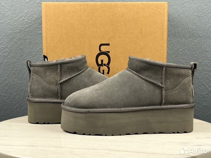 Угги UGG Ultra Mini Platform Grey