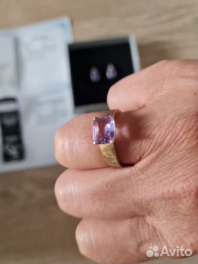 Комплект серьги кольцо