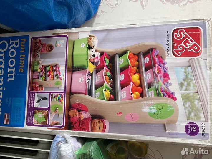 Стеллаж этажерка органайзер для игрушек step2