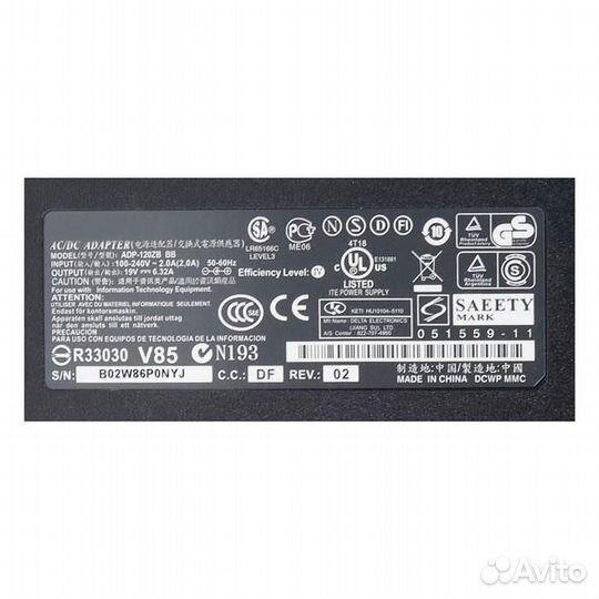 Блок питания для ноутбука Asus G50V, G50Vt, 19V, 6
