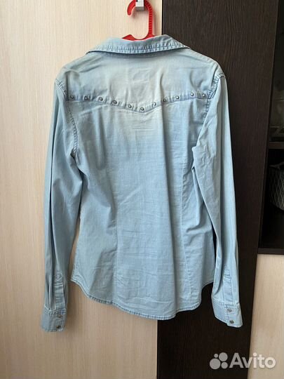 Джинсовая рубашка xs
