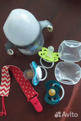 Поильник, соски, Avent, держатели для пустышки