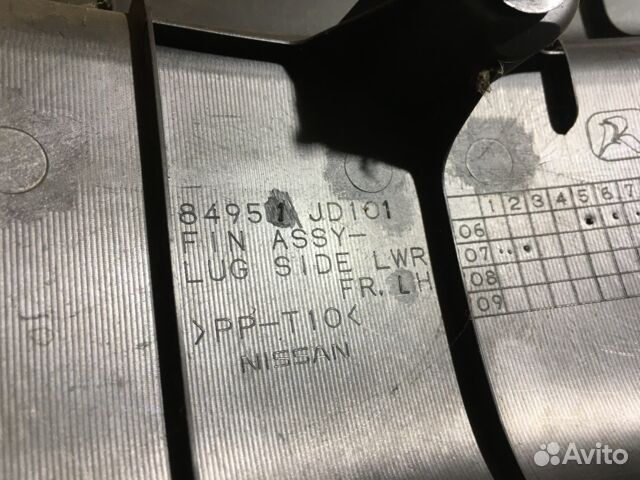 Обшивка задней арки левая nissan qashqai J10 2.0 а