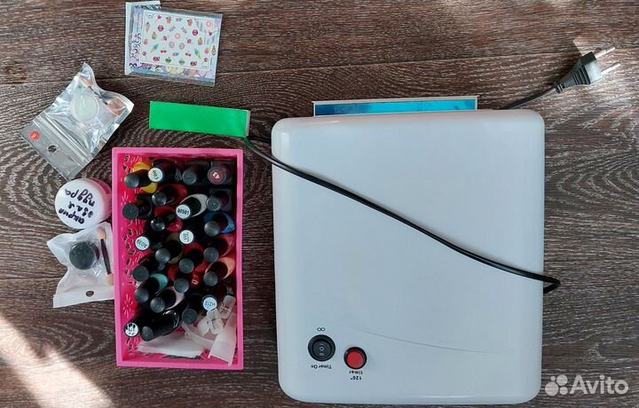 Набор для маникюра с лампой бу