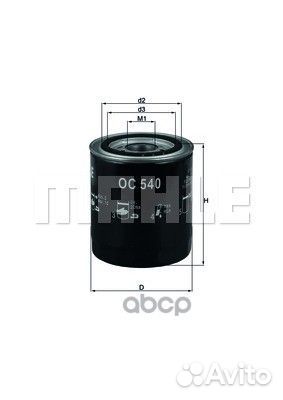 Фильтр масляный OC540 Mahle/Knecht