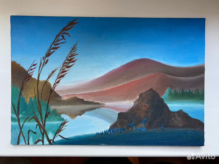 Картина маслом пейзаж на картоне