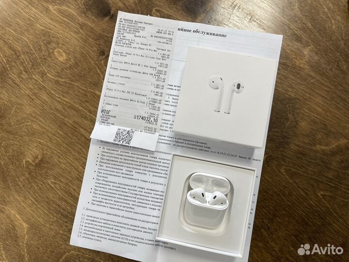 Оригинальные AirPods 2 (Новые, Чек, Гарантия)