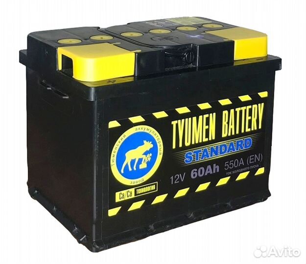 Новый аккумулятор Тюмень 6ст-60L standard 550А
