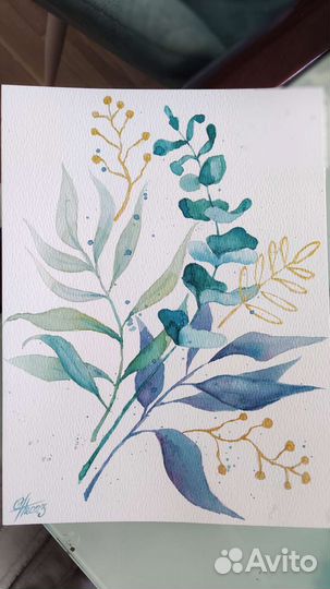 Акварель ботаника