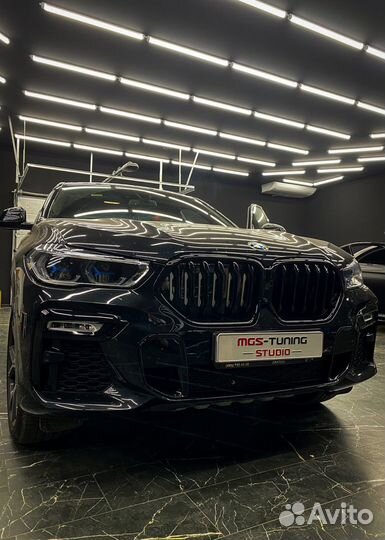 Решетка в BMW Х6 G06 стиль M-Perfomance Black