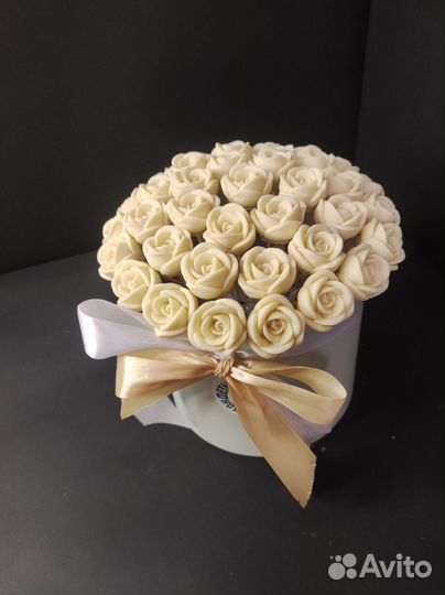 Розы из Бельгийского Шоколада - 37 шт в Коробке