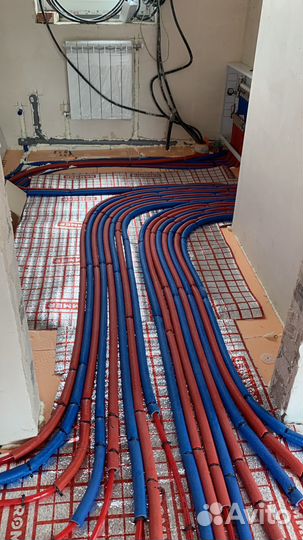 Монтаж отопления, теплые полы