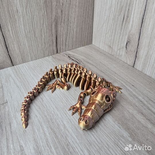 Скелет крокодил 3Д печать антистресс игрушка