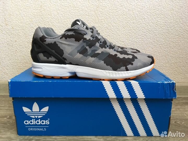 Adidas zx flux grey camo hotsell