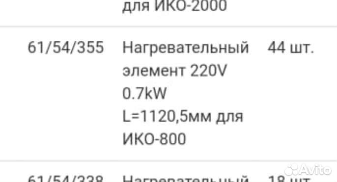 Тэн для инфракрасного обогревателя Ресанта ико-800