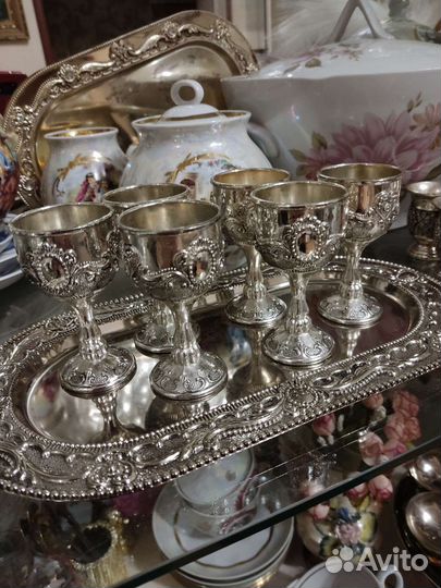 Ваза мельхиор Рюмка коллекционная