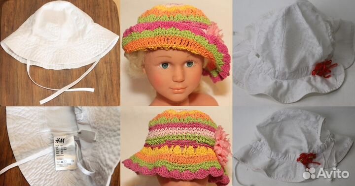 Летние головные уборы на девочку 0+