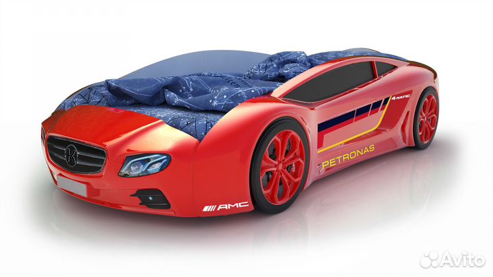Кровать-машина Roadster Мерседес Красный