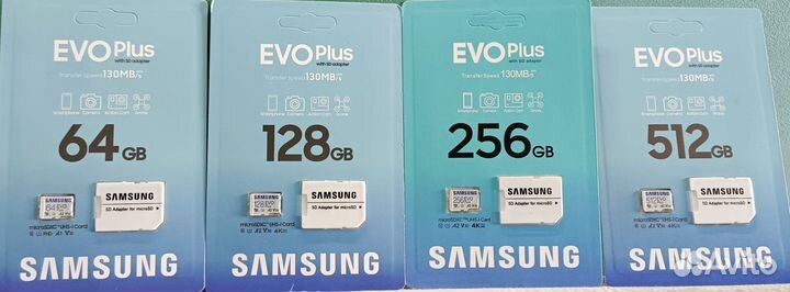 Карты памяти samsung 64,128, 256,512 гб