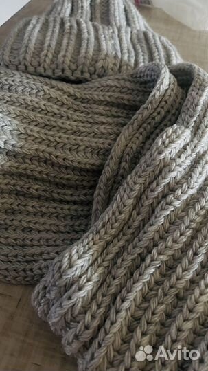 Шапка и снуд комплект женский