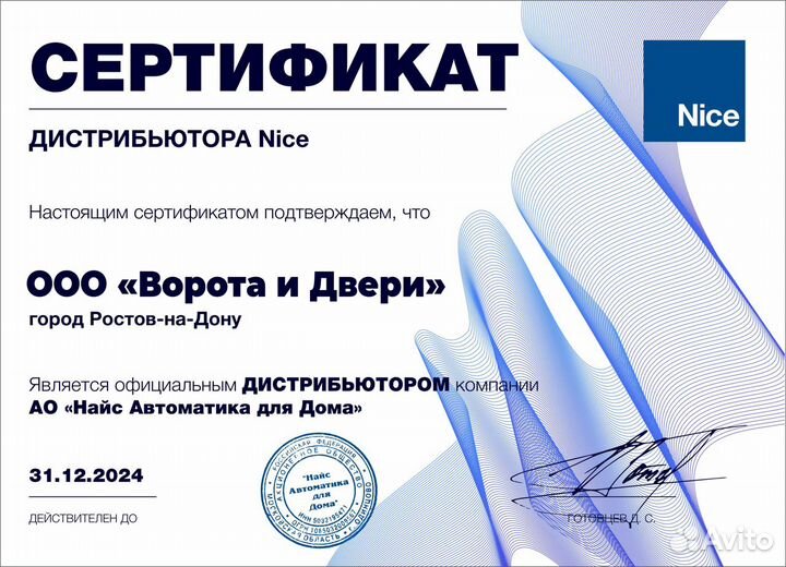 Электродвигатели и редукторы nice