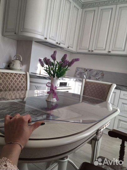 Гибкое стекло на стол. Интерьерное защитное