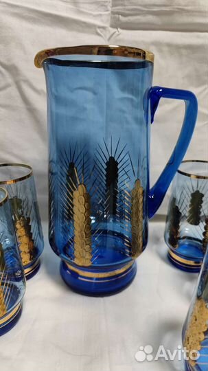 Графин цветное стекло СССР