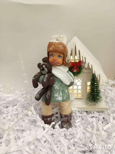 Ватная ёлочная игрушка