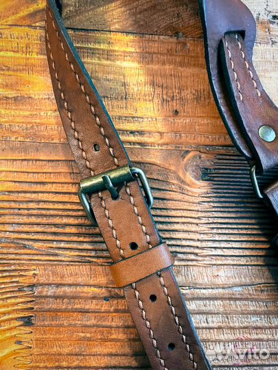 Подтяжки мужские кожаные