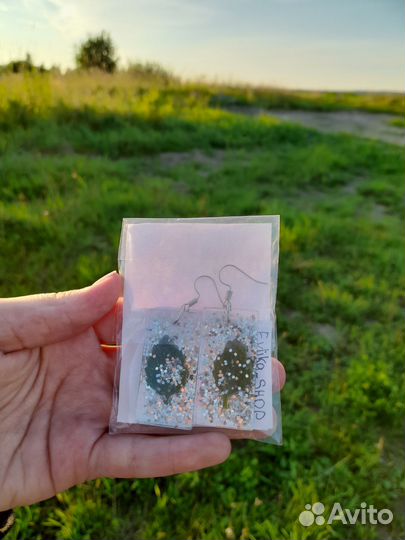 Серьги из эпоксидной смолы