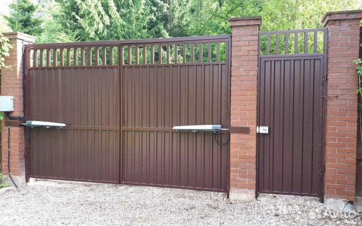 Забор из профлиста ,ворота быстро