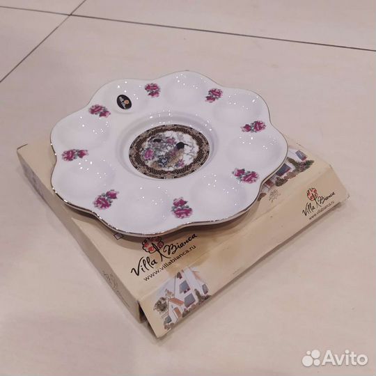 Тарелка для яиц/закусок фарфор