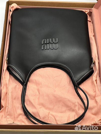 Сумка шопер кожаный Miu Miu