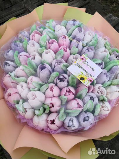 Цветы из зефира