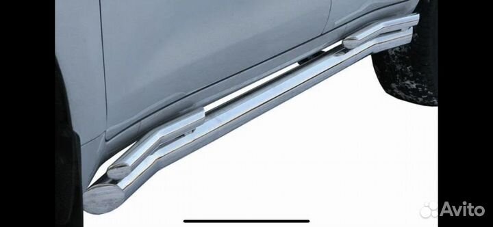 Защита порогов вместо штатных Land cruiser 200