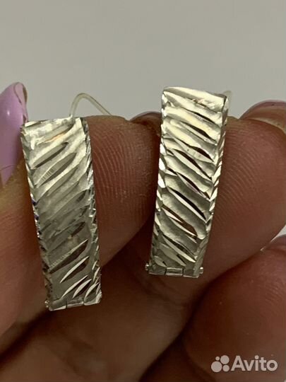 Серьги серебро кольца