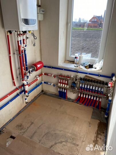 Газификация, Отопление, Теплый пол, Стяжка