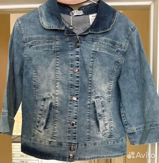 Джинсовая куртка и джинсовая безрукавка Турция