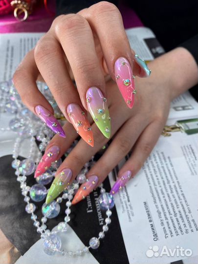 Наращивание ногтей маникюр педикюр